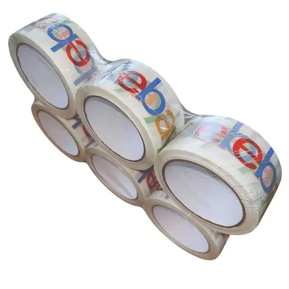 EBAY BRANDED PACKING TAPE 6 ROLL LOT CLEAR SHIPPING MAILING SUPPLIES NEW - Picture 3 of 3